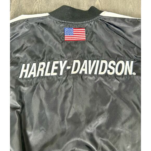 Harley Davidson Jacket Men's M Full Zip Logo Embroidered Racing Evel Knievel USA - Picture 12 of 13